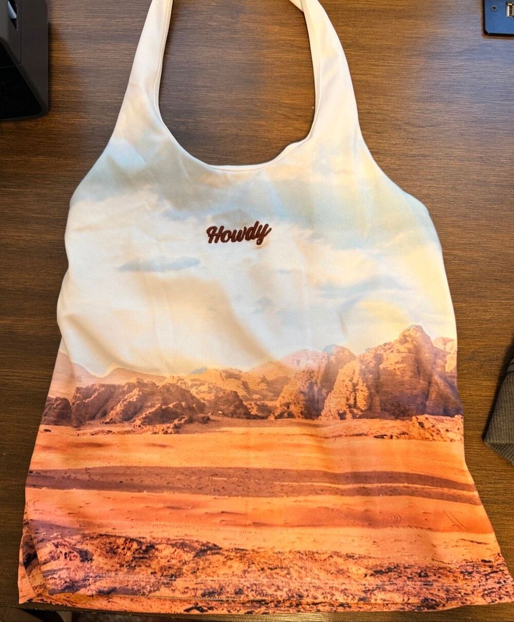 Brand New Vibe'n Size Large Rodeo Howdy Western Tank Top Shirt White